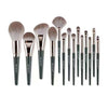 MUICIN - 14 Pieces Professional Makeup Brush Set Green Leather Pouch - Muicin Germany
