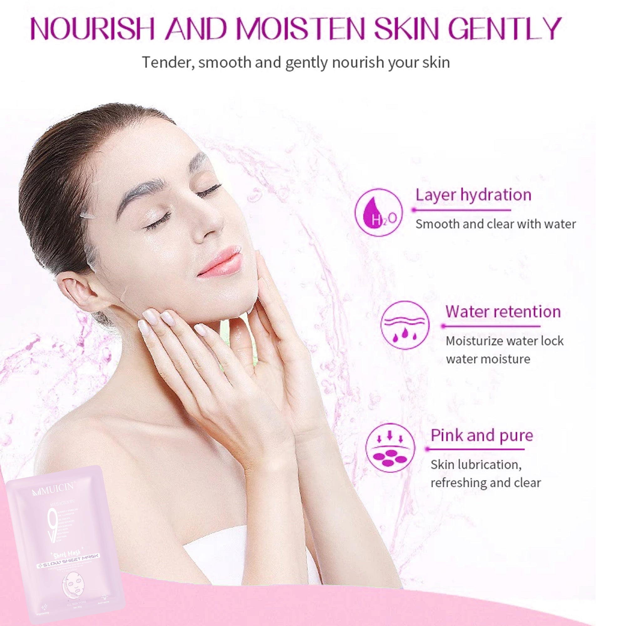 Buy  MUICIN - V9+ Facial Glow Hydrating Sheet Mask - at Best Price Online in Pakistan