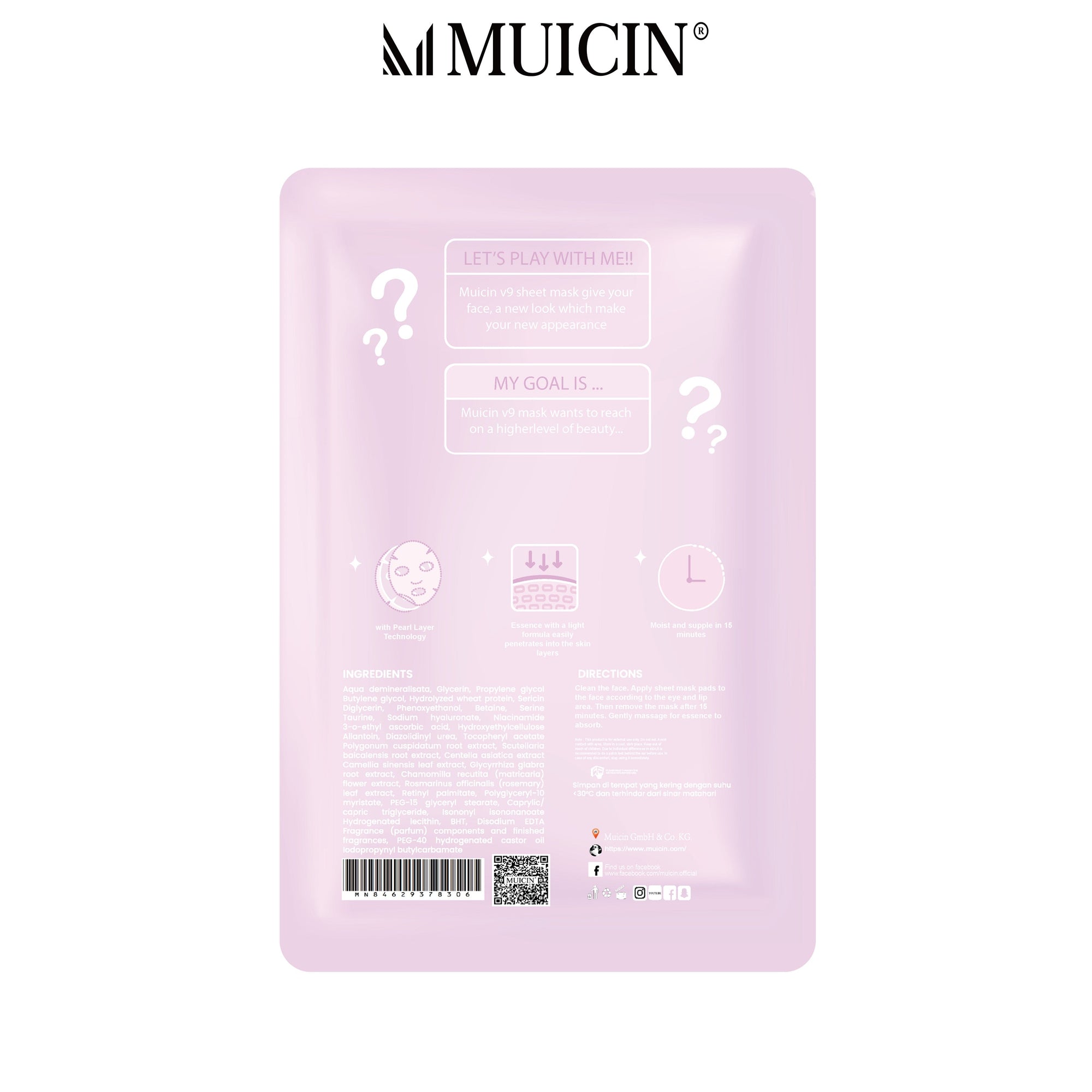 Buy  MUICIN - V9+ Facial Glow Hydrating Sheet Mask - at Best Price Online in Pakistan