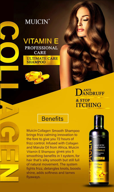 Buy  MUICIN - Vitamin E Collagen Ultimate Care Anti Dandruff & Anti Itching Shampoo - 500ml - at Best Price Online in Pakistan