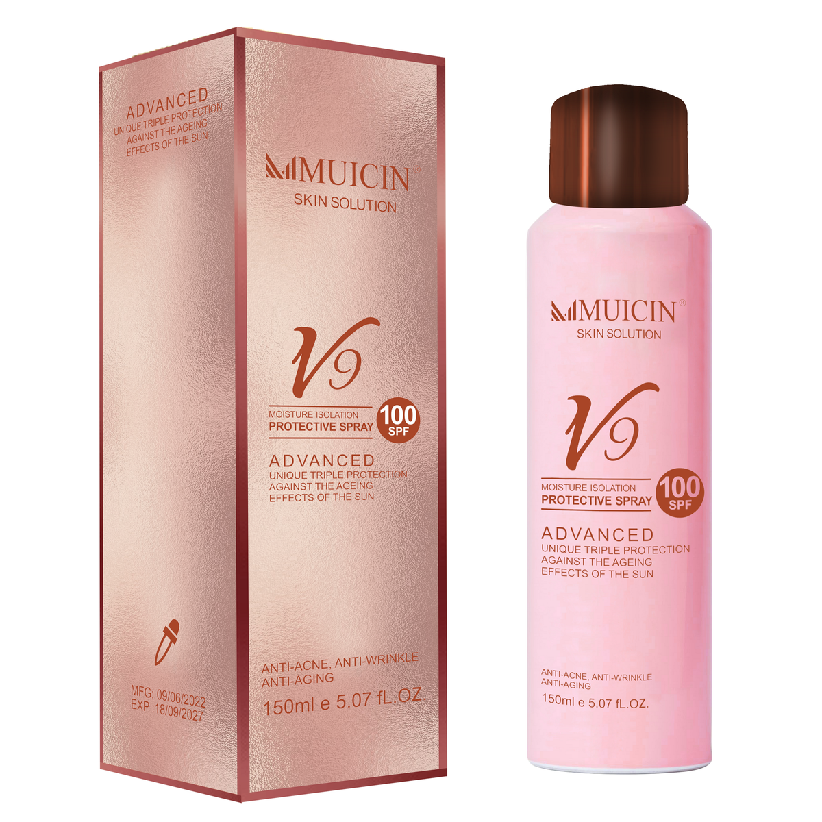 Buy  MUICIN - V9 Moisturizing Advanced Sun Protection Spray SPF 100 - 150ml - at Best Price Online in Pakistan