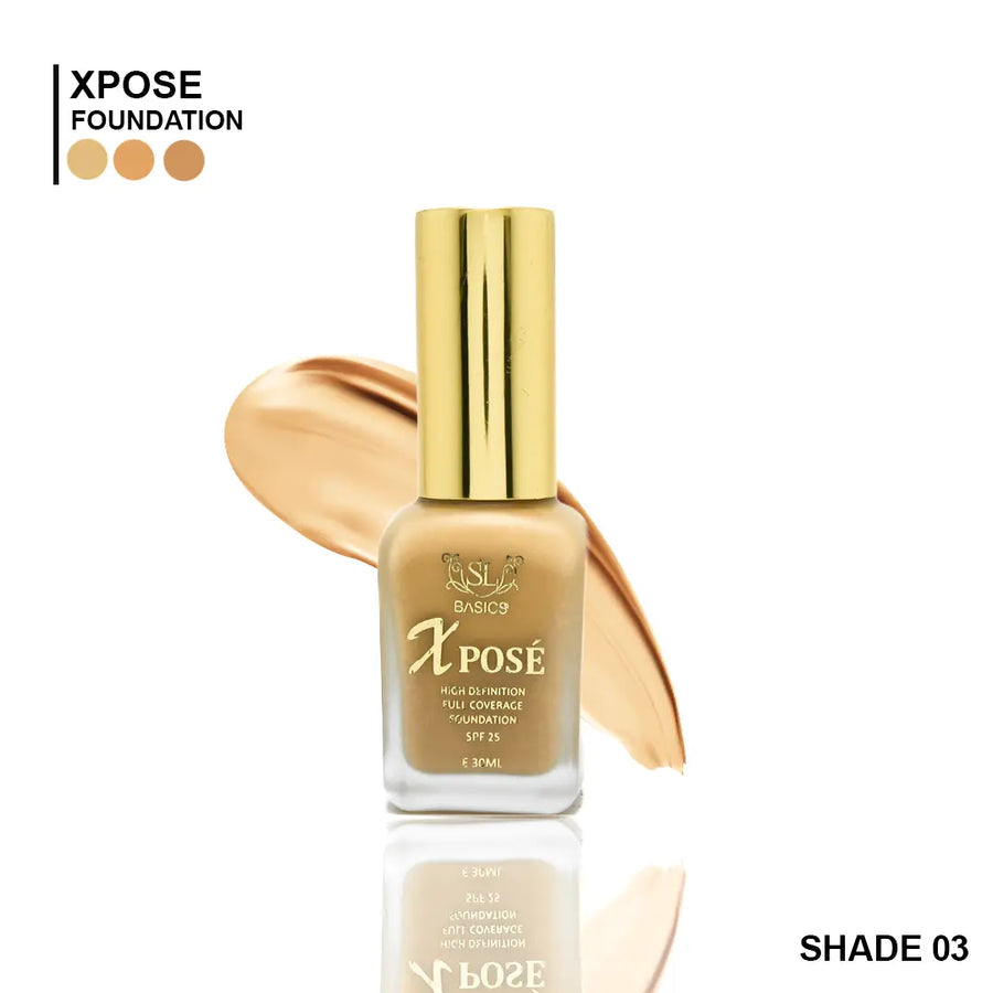 Buy  SL Basics Xpose (Full Coverage Foundation), 30ml - BlanchedAlmond (Shade 03) at Best Price Online in Pakistan