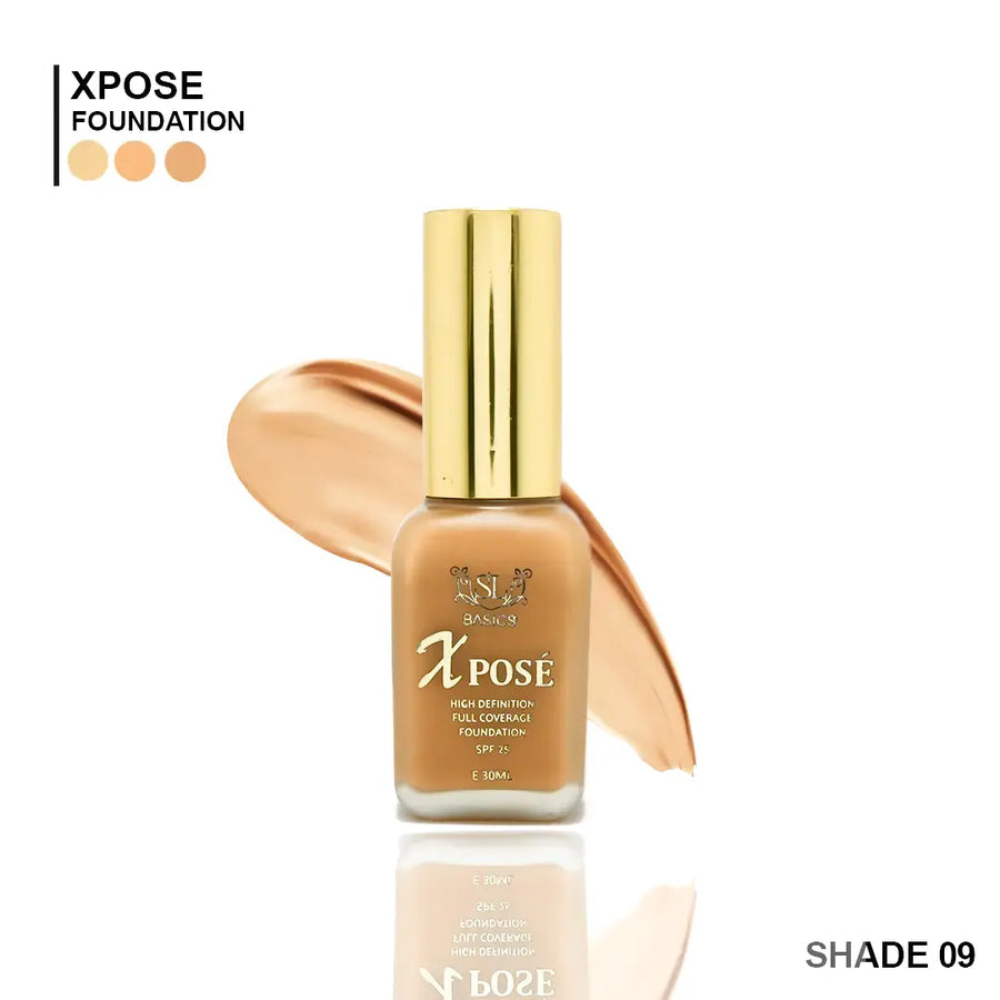 Buy  SL Basics Xpose (Full Coverage Foundation), 30ml - BurlyWood (Shade 09) at Best Price Online in Pakistan