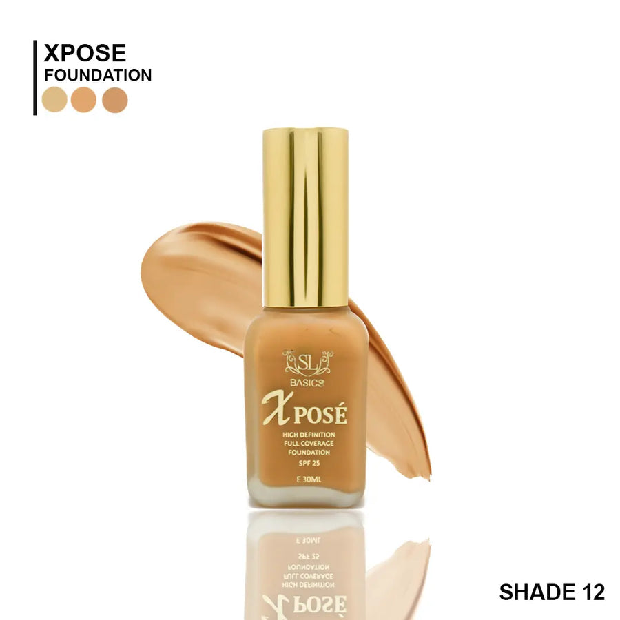 Buy  SL Basics Xpose (Full Coverage Foundation), 30ml - NavajoWhite (Shade 12) at Best Price Online in Pakistan