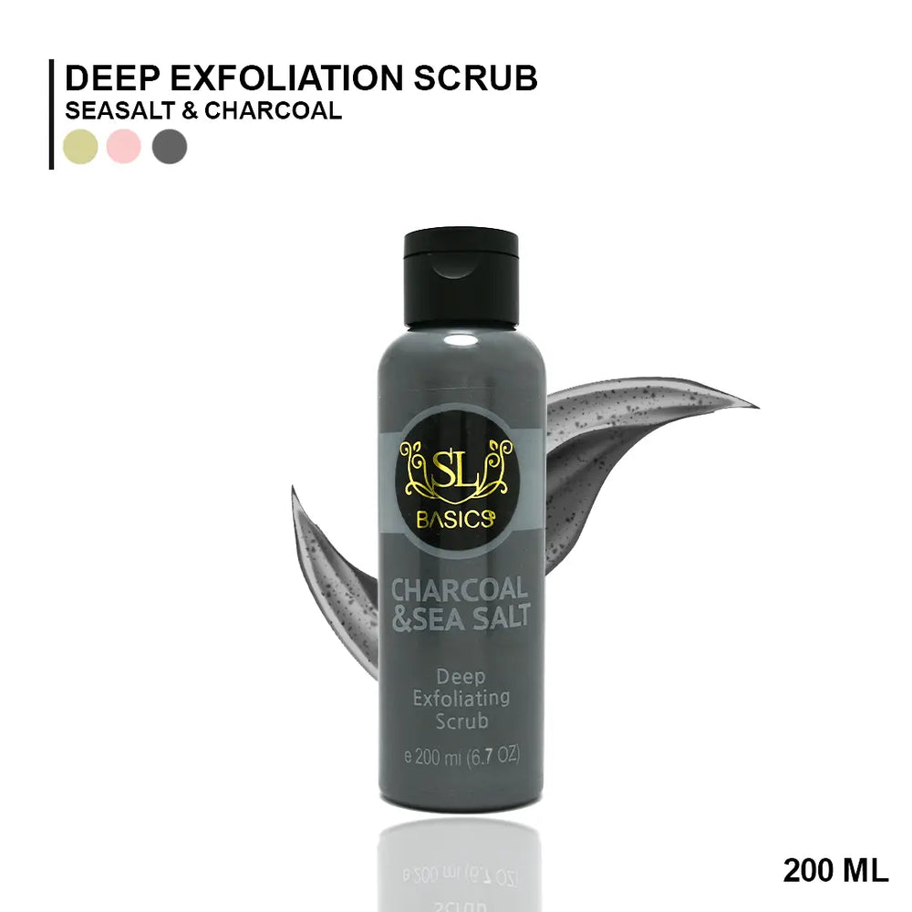 Buy  SL Basics Charcoal &amp; Sea Salt Scrub - 200ml - at Best Price Online in Pakistan