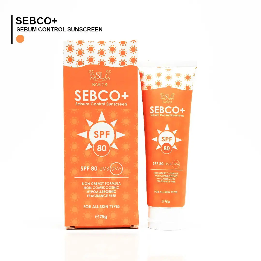 SL Basics Sebco+ Sunscreen SPF80 | Dr. Shaista Lodhi - Glow Beauty