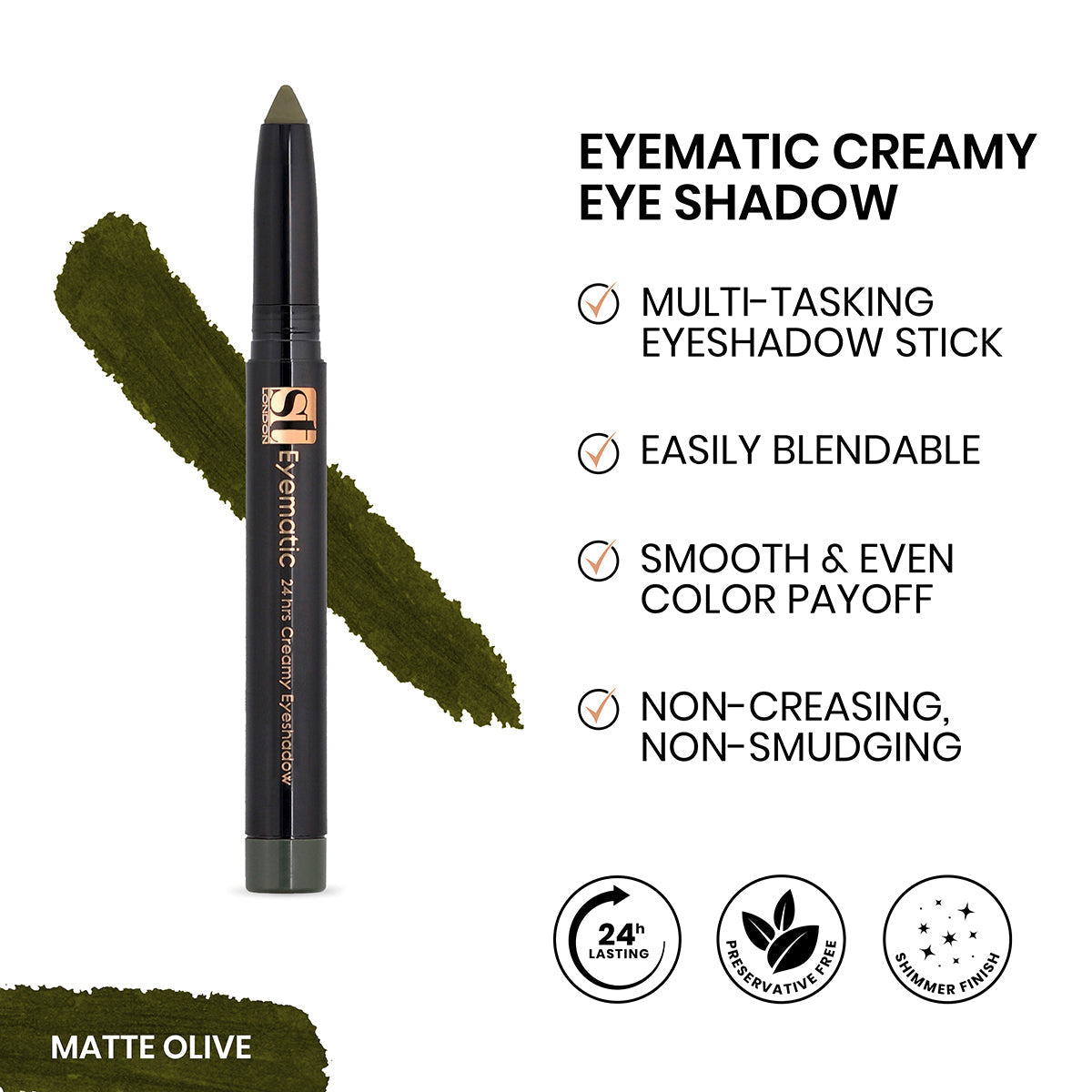 Buy  ST London - Eyematic Creamy Eye Shadow - Matte Olive at Best Price Online in Pakistan