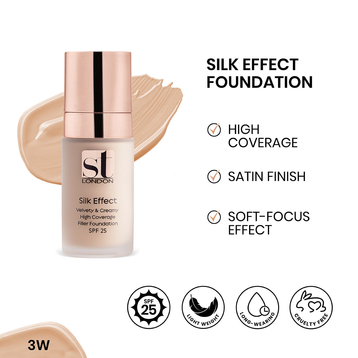 Buy  ST London Silk Effect Foundation - 3 W at Best Price Online in Pakistan