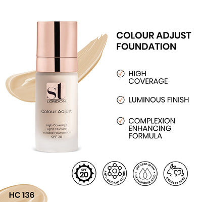 Buy  ST London Color Adjust High Coverage Foundation - Hc 136 at Best Price Online in Pakistan