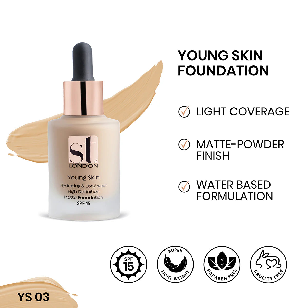 Buy  ST London - Youthful Young Skin Foundation - YS 03 at Best Price Online in Pakistan