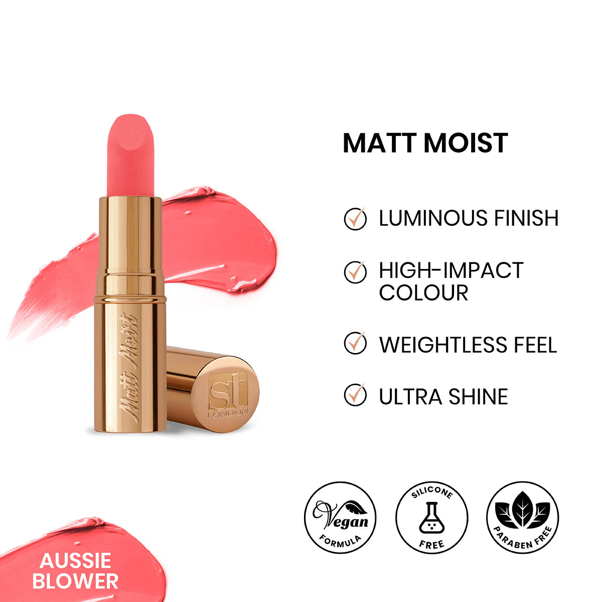 Buy  ST London - Matt Moist Long-Lasting Lipstick - Aussie Blower at Best Price Online in Pakistan