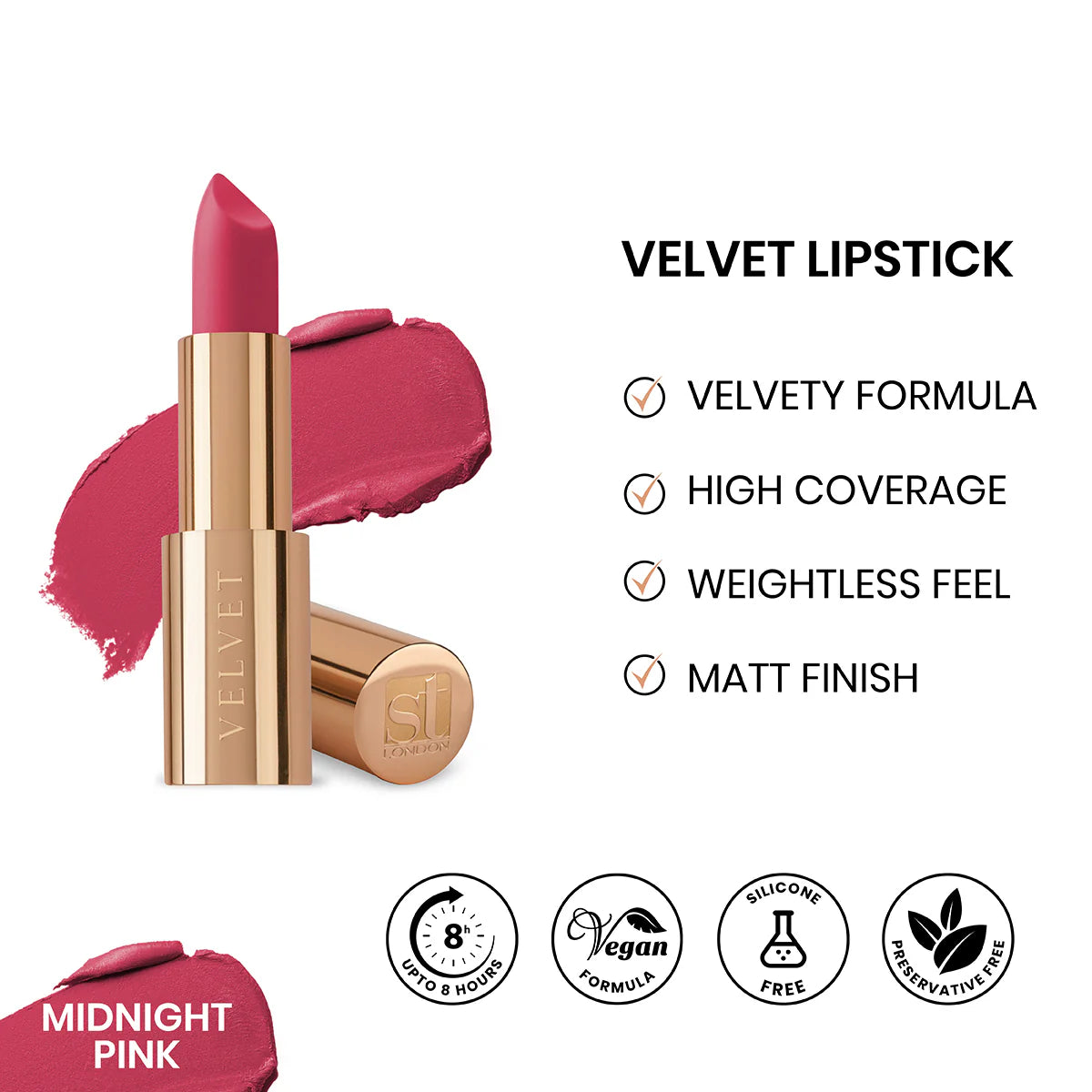 Buy  ST London - Velvet Ultra Matt Lipstick - Midnight Pink at Best Price Online in Pakistan