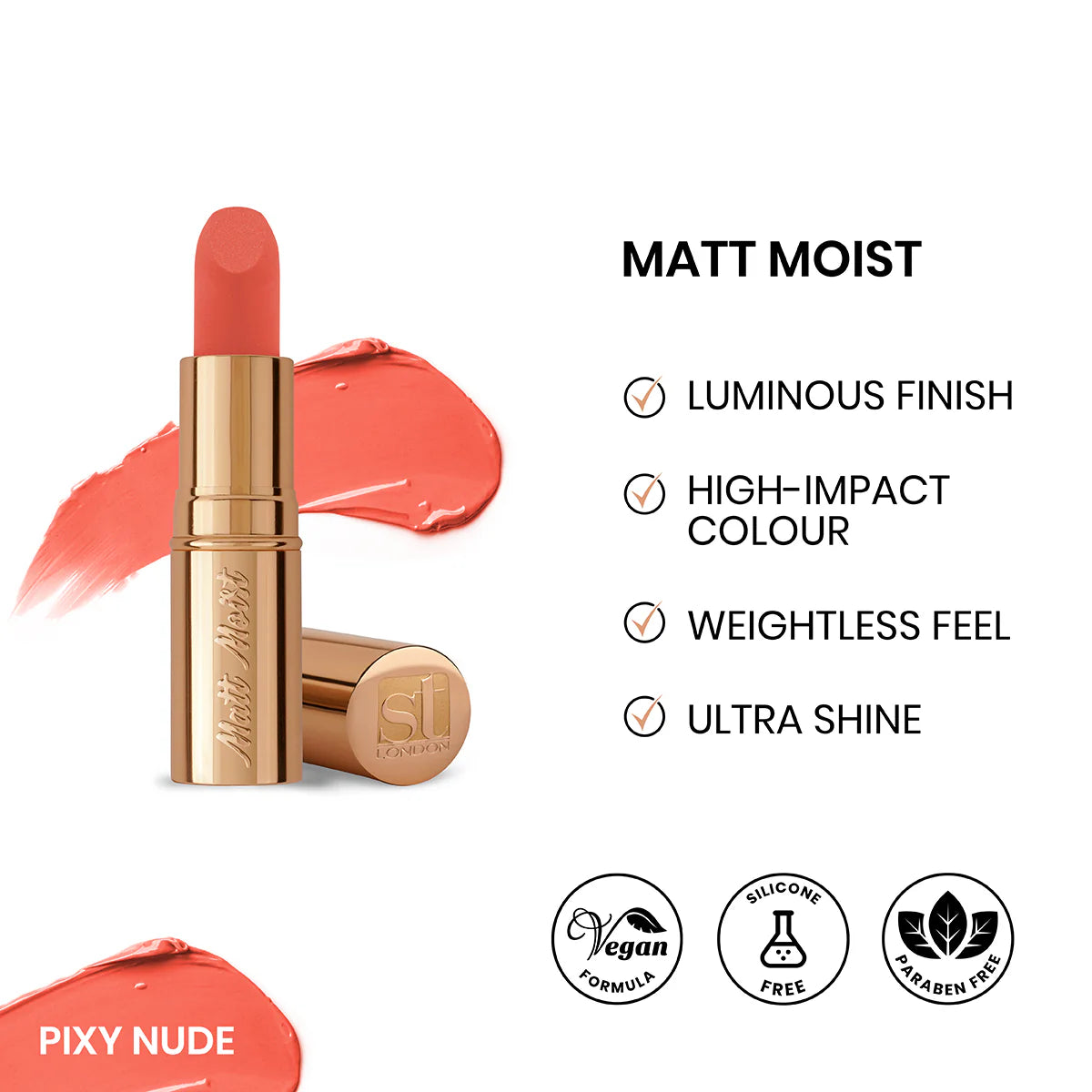 Buy  ST London - Matt Moist Long-Lasting Lipstick - Pixy Nude at Best Price Online in Pakistan