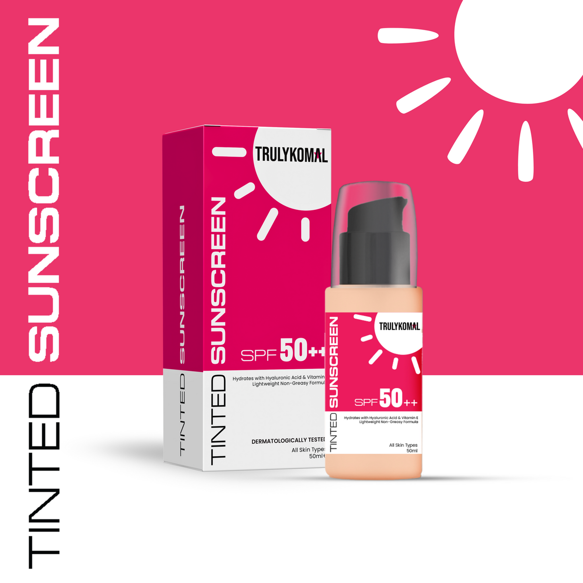 Buy  TrulyKomal Tinted Sunscreen SPF50++ - at Best Price Online in Pakistan