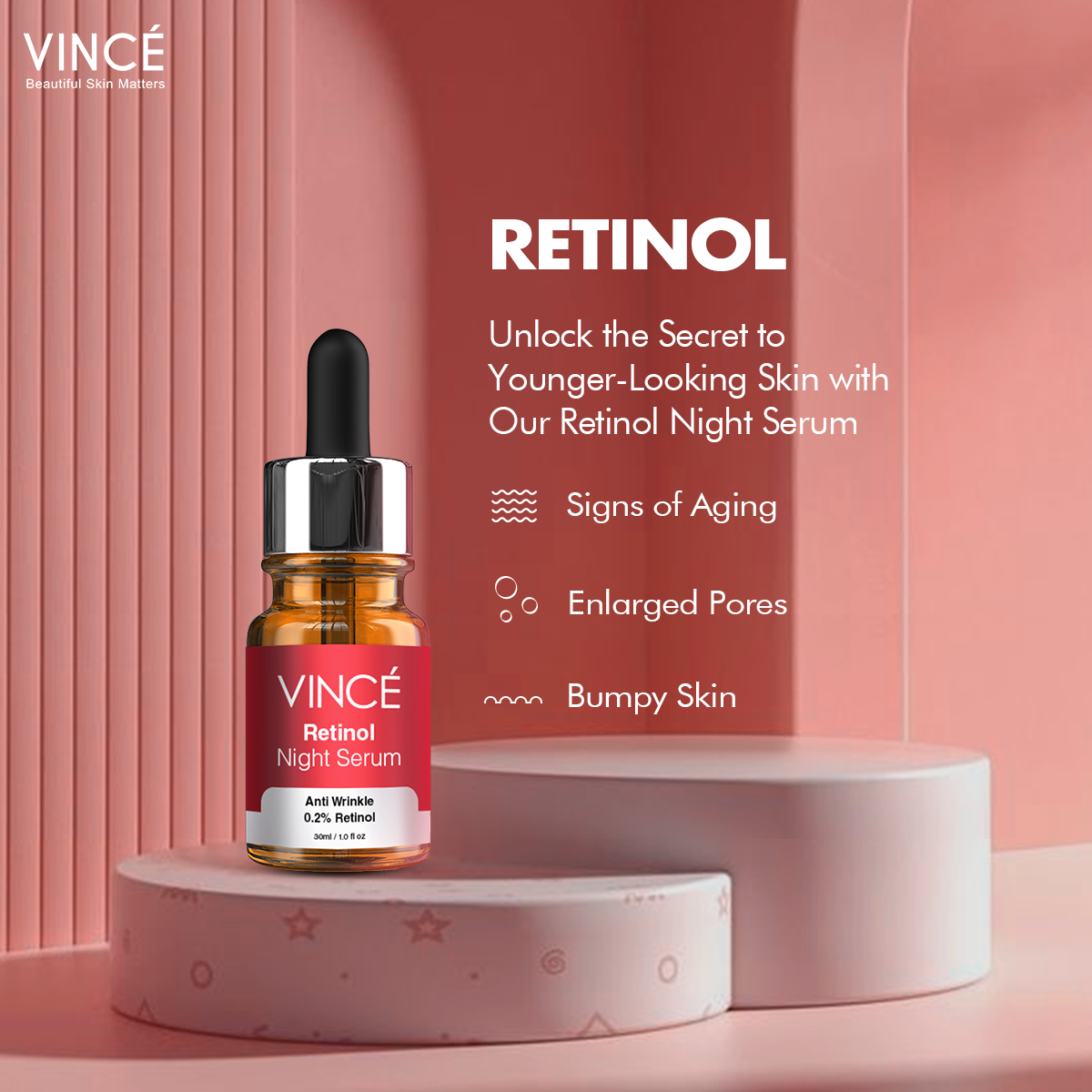 Buy  Vince Retinol Night Serum - 30ml - at Best Price Online in Pakistan