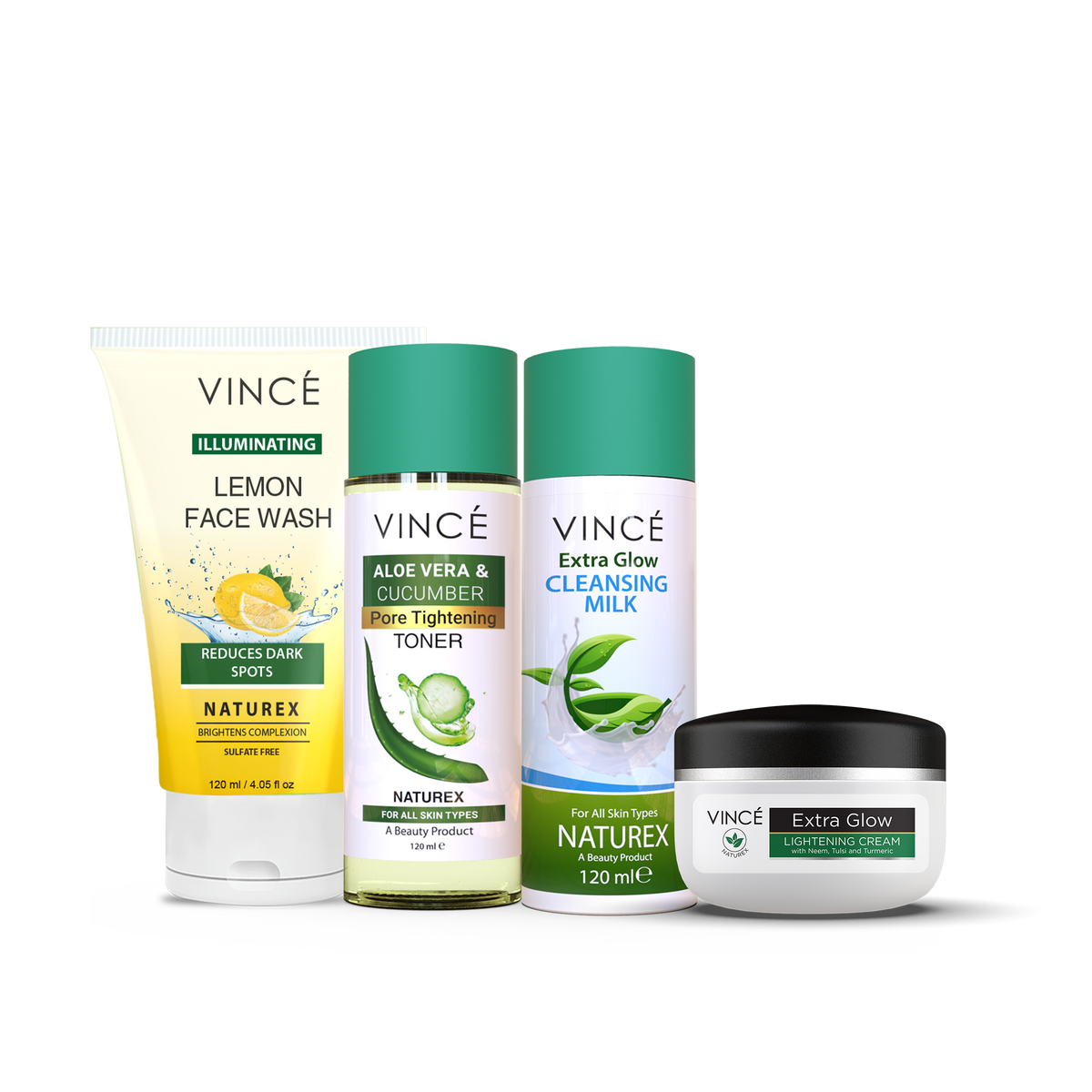 Vince Natural Whitening Kit | 4x Fairer & Brighter Skin – Glow Beauty