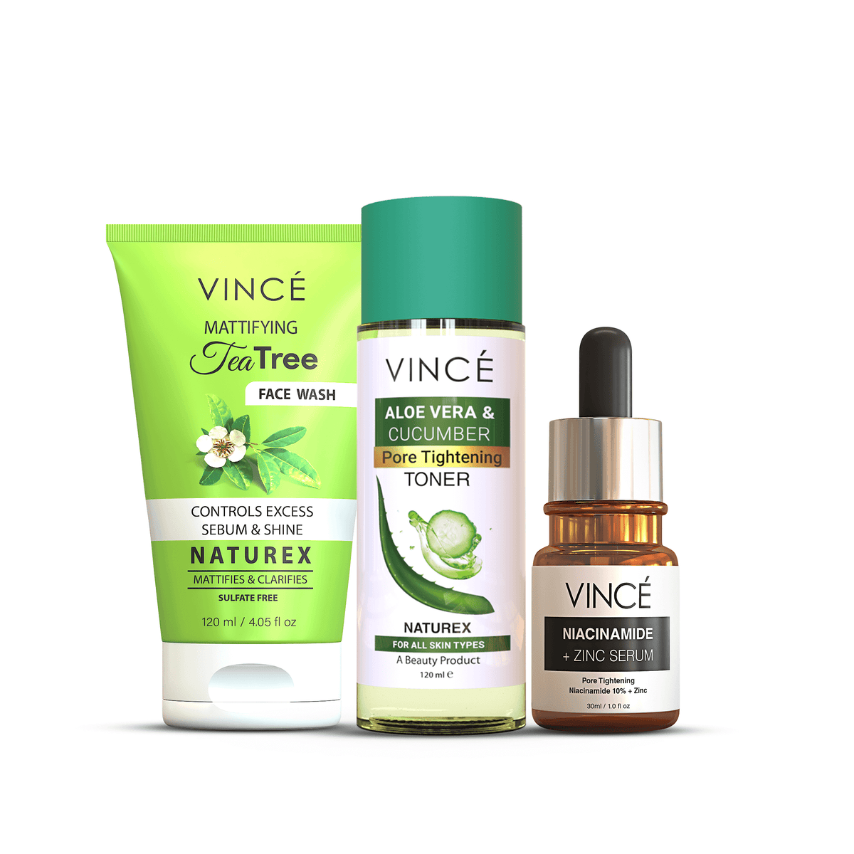 Buy  Vince Poreless Skin Kit (Face Wash, Toner, Serum) - at Best Price Online in Pakistan